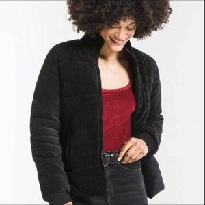 Z Supply Black Corduroy Puffer Jacket